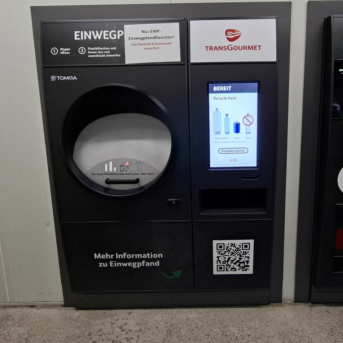 Rücknahmeautomat für Einwegpfand in Schwarzach, Vorarlberg