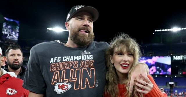 Travis Kelce „mag“ das süße Video, in dem Taylor Swift um 11 Uhr auf der Bühne singt

