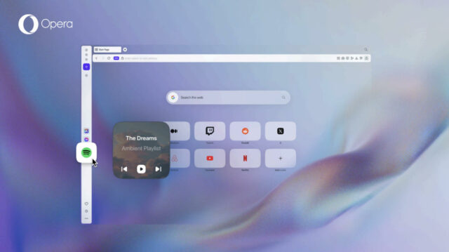 Spotify ist jetzt der Standard-Musikplayer im Opera One-Browser

