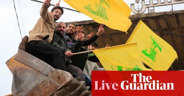 Live-Übertragung der Krise im Nahen Osten: Die Hisbollah sagt, sie sei angesichts des unruhigen Waffenstillstands immer noch „am Abzug“.

