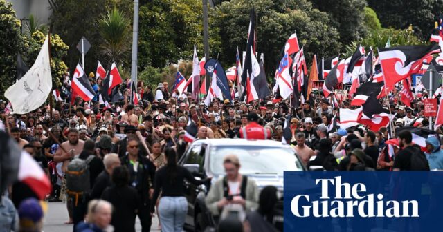 Zehntausende marschieren zum neuseeländischen Parlament, um gegen das Māori-Vertragsgesetz zu protestieren

