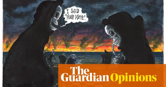 Martin Rowson darüber, wie die Staats- und Regierungschefs der Welt ihnen den Tod in die Hände spielen – Cartoon

