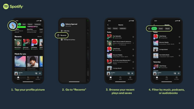 Spotify now stores your listening history for up to 90 days