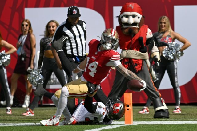 Zu sehen: 49ers WR Ricky Pearsall erzielt 71 Tage nach seinem Schuss den ersten Touchdown seiner Karriere

