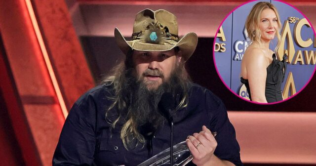 Chris Stapleton entschuldigt sich, nachdem er in der CMA-Rede vergessen hat, seiner Frau zu danken

