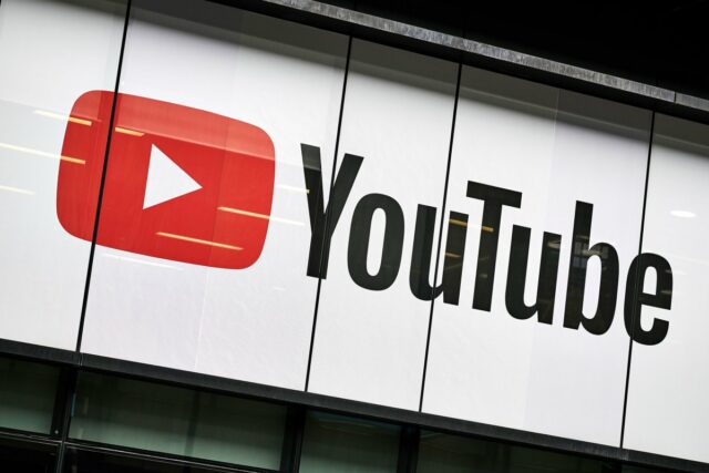 YouTube logo sign