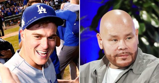 Kike Hernandez trollt Fat Joe während der Siegesparade der Dodgers World Series

