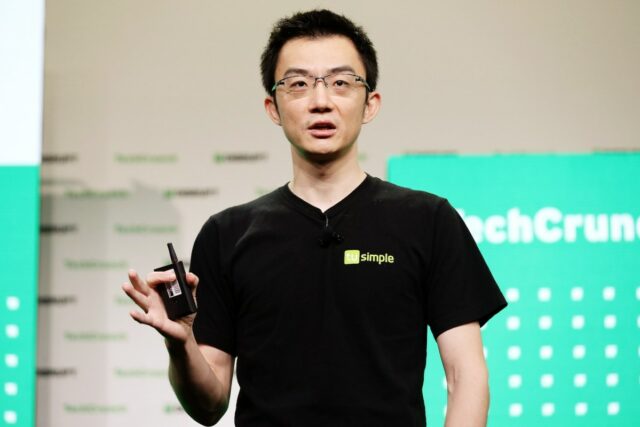 TuSimple co-founder and former CTO and CEO Xiaodi Hou at TechCrunch Disrupt in 2022.