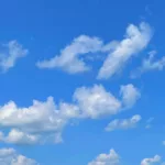 white clouds in blue sky