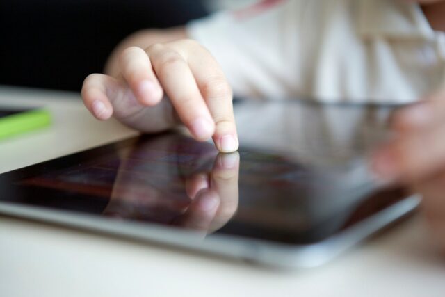 child using tablet