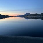 Lake and mountains In Greenland