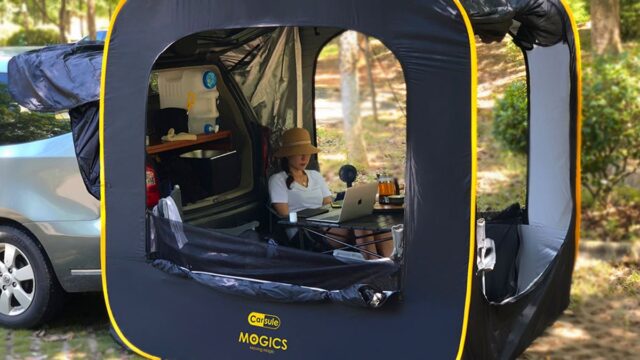 Verwandeln Sie Ihr Auto mit der Carsule Pop-Up Car Cabin in einen gemütlichen Camping-Refugium

