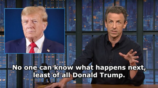 Seth Meyers reagiert mit anhaltender Hoffnung auf Trumps Sieg bei der US-Präsidentschaftswahl 2024

