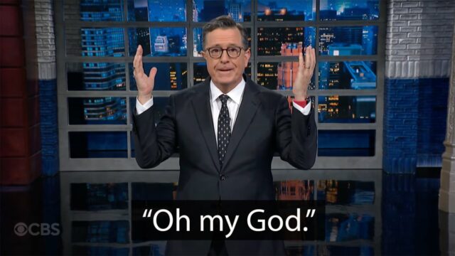 Stephen Colbert macht sich darüber lustig, dass Trump einen Moderator von Fox News zum Verteidigungsminister ernannt hat

