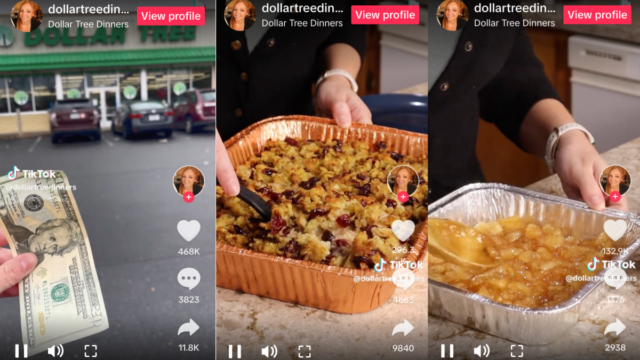 Thanksgiving-Dinner von Dollar Tree? Die TikTok-Schöpferin geht mit ihrem 20-Dollar-Weihnachtsessen viral

