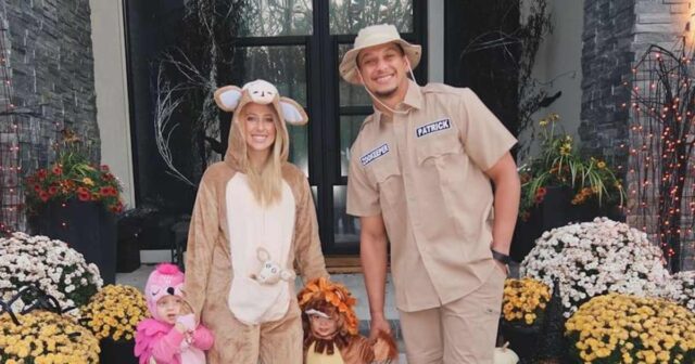 Patrick und Brittany Mahomes enthüllen mit Kindern Zoo-Kostüme für Halloween

