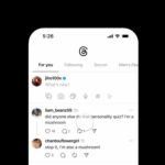 Screenshot of Threads app on smartphone