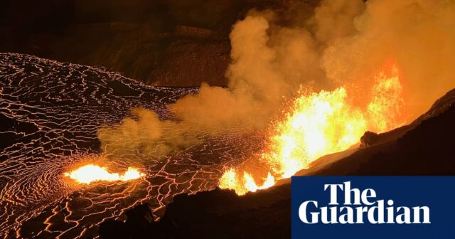 Der Kilauea auf Hawaiis Big Island, einer der aktivsten Vulkane der Welt, bricht aus

