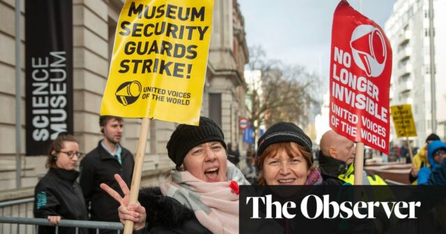 Sicherheitskräfte des Londoner Museums fordern die Öffentlichkeit auf, sich von Streiks wegen der Bezahlung fernzuhalten

