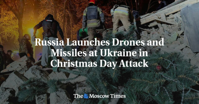 Russland feuert bei einem Angriff am Weihnachtstag Drohnen und Raketen auf die Ukraine ab

