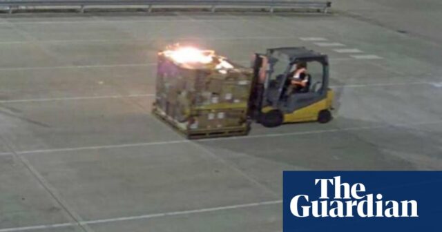 Bilder von einem DHL-Feuer in Birmingham deuten darauf hin, dass das Gerät das Flugzeug abgeschossen haben könnte

