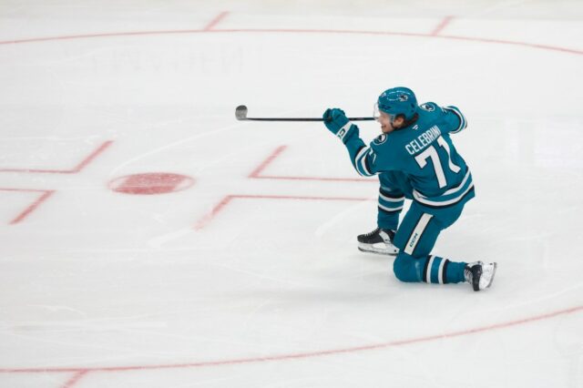 Die Sharks kassieren trotz Macklin Celebrinis entscheidendem One-Timer die siebte Niederlage in Folge gegen die Flames

