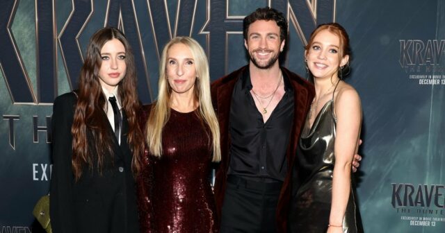 Aaron Taylor-Johnson und seine Frau Sam genießen einen Familienabend bei der Filmpremiere

