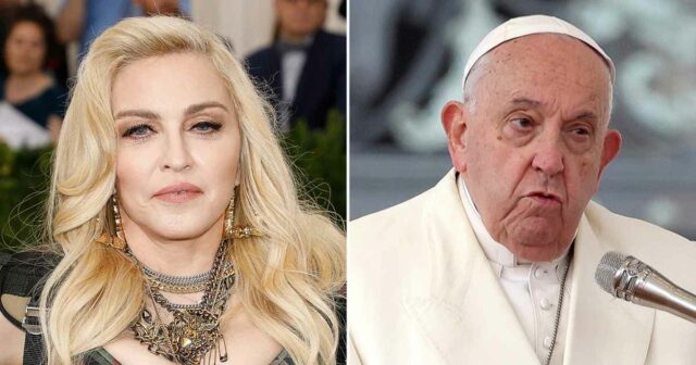 Madonna löst Kontroversen aus, weil sie ein Foto von sich mit Papst Franziskus geteilt hat

