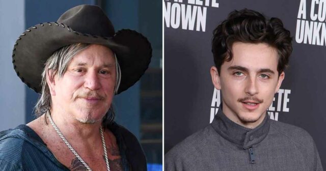 Hat Mickey Rourke gerade Timothée Chalamets Porträt von Bob Dylan kritisiert?

