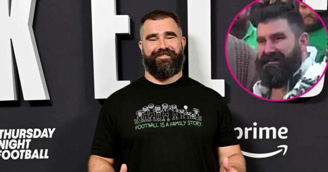 Jason Kelce verwandelt in seinem Lookalike-Wettbewerb sein Social-Media-Foto in einen Mann

