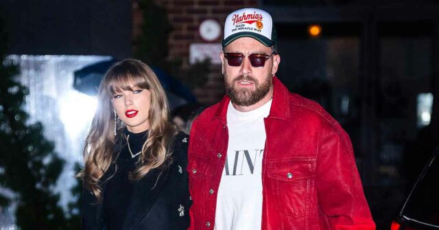 Taylor Swift bringt ihre klassischen roten Lippen zu einem Date mit Travis Kelce in New York mit

