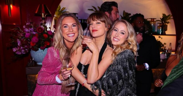 Taylor Swift feiert mit Brittany Mahomes und Ashley Avignone auf der „Eras“-Party

