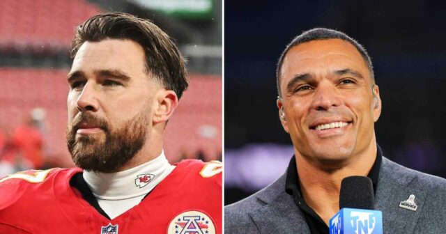 Travis Kelce reagiert, nachdem er den Touchdown-Rekord von Tony Gonzalez gebrochen hat

