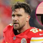 Travis Kelce sah auf der Weihnachtsfeier der Chiefs in seiner Weihnachtsmütze fröhlich aus