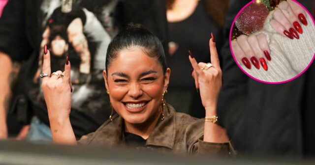 Vanessa Hudgens‘ Feiertags- und Geburtstagsnägel sind rot

