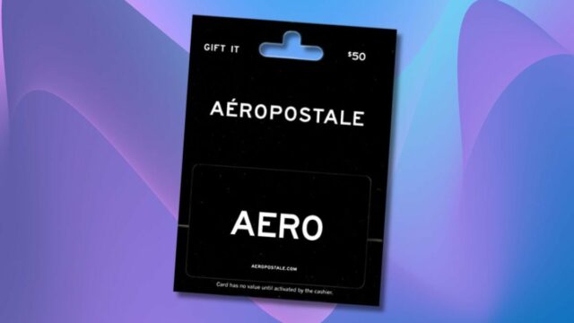 Sparen Sie für begrenzte Zeit 15 % auf eine Aeropostale-Geschenkkarte im Wert von 50 $

