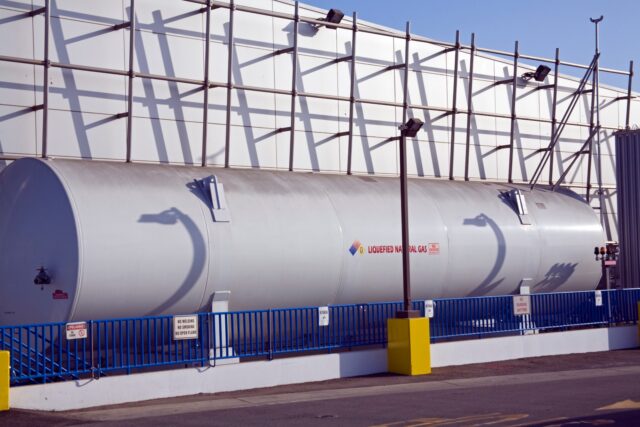 An LNG tank