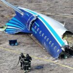 a drone view shows emergency specialists working at the crash site of an azerbaijan airlines passenger plane near the city of aktau kazakhstan december 25 2024 photo reuters