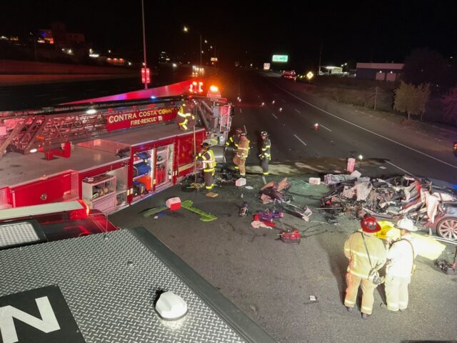 Tesla crashes into a fire truck