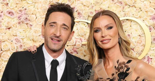 Adrien Brody gratuliert seiner Partnerin Georgina Chapman zu ihrem Sieg bei den Golden Globes

