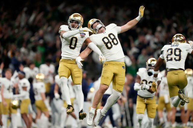 Freeman und Notre Dame bewältigen „schwierige Momente“ und verdrängen Georgia mit 23:10-Sieg im Sugar Bowl aus der CFP

