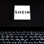 Shein logo over keyboard