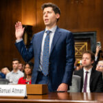 Sam Altman, chief executive officer and co-founder of OpenAI, swears in during a Senate Judiciary Subcommittee hearing in Washington, DC, US, on Tuesday, May 16, 2023. Congress is debating the potential and pitfalls of artificial intelligence as products like ChatGPT raise questions about the future of creative industries and the ability to tell fact from fiction. Photographer: Eric Lee/Bloomberg via Getty Images