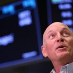 NEW YORK, NEW YORK - AUGUST 15: Craig Peters, CEO of Getty Images, looks up as he is interviewed on the floor of the New York Stock Exchange during morning trading on August 15, 2022 in New York City. Getty Images made a return to the public equity market after announcing a $4.8 billion merger with a special purpose acquisition company.