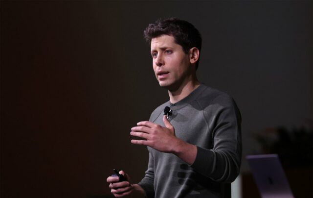 SAN FRANCISCO, CALIFORNIA - NOVEMBER 06: OpenAI CEO Sam Altman speaks during the OpenAI DevDay event on November 06, 2023 in San Francisco, California. Altman delivered the keynote address at the first-ever Open AI DevDay conference.(Photo by Justin Sullivan/Getty Images)