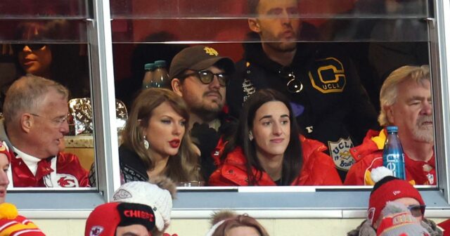 Caitlin Clark und Taylor Swift feuern Travis Kelce während des NFL-Playoff-Spiels an

