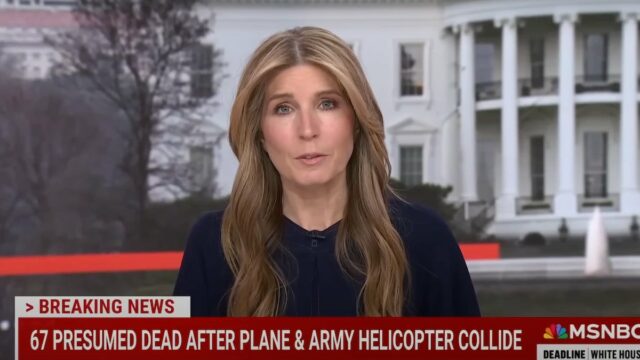 Die Nuancen von Nicole Wallace von MSNBC haben sich für "Wende in die Politik" und illegal die Schuld von DC -Flugzeugabsturz | Video

