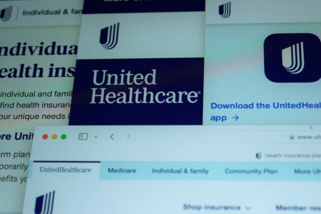 Pages from the United Healthcare website are seen on a computer screen