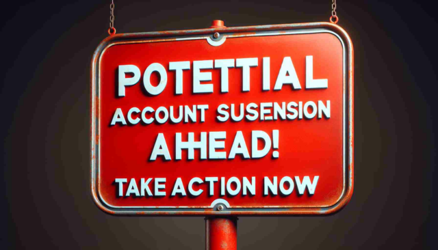 Warning: Potential Account Suspension Ahead! Take Action Now