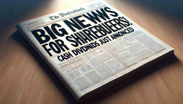 Big News for Shareholders! Cash Dividends Just Announced